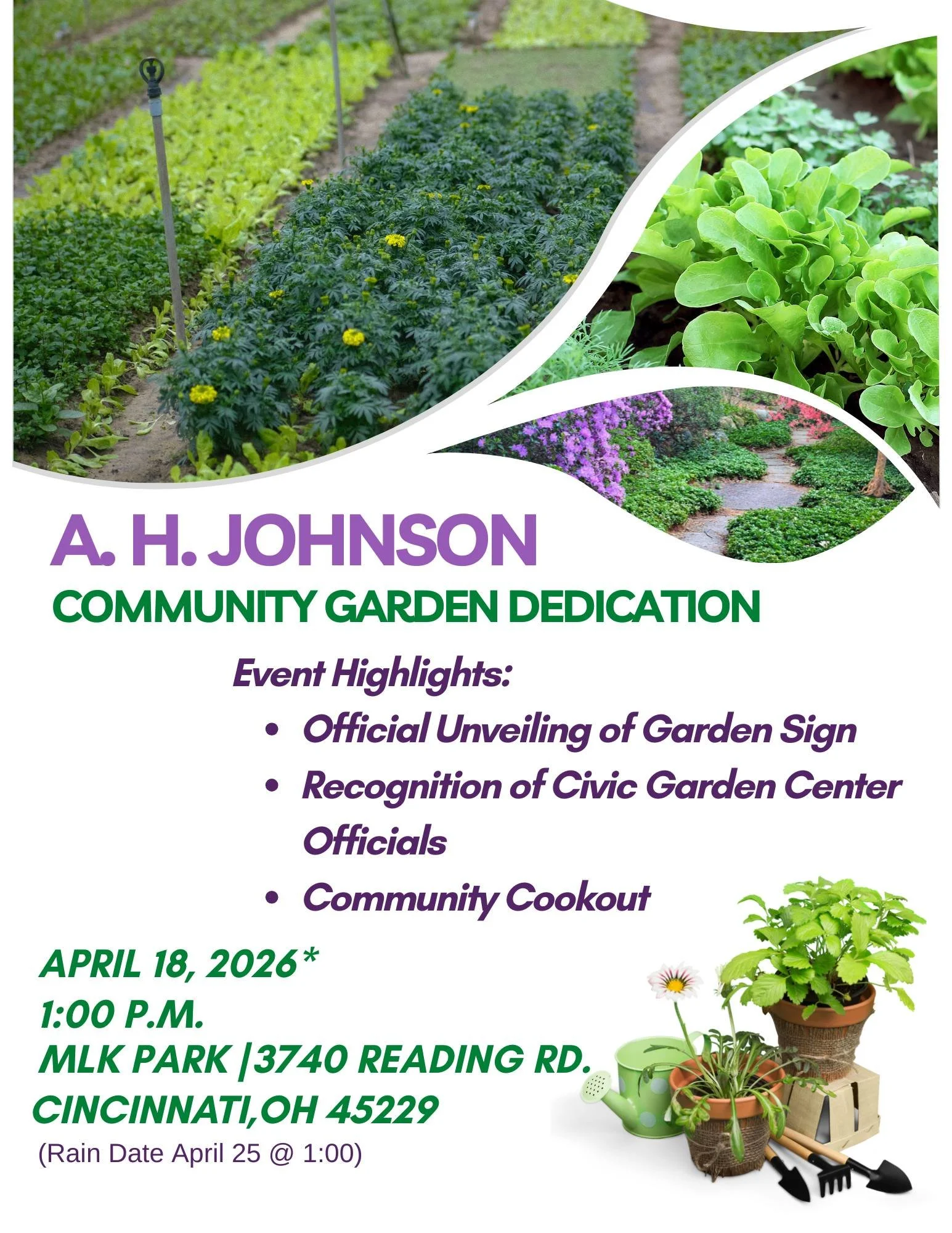 A.H. Johnson Community Garden Dedication