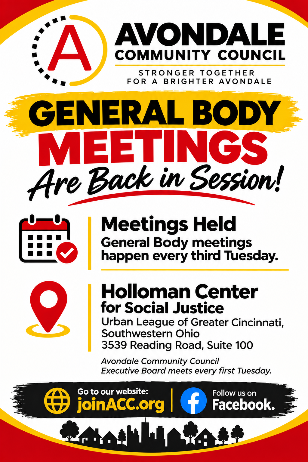 Avondale Community Council General Body Meeting