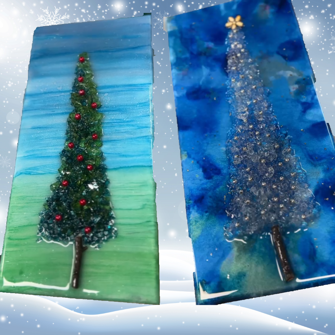 Christmas Tree Keepsake Plaque with Beautified Treasures (Copy)