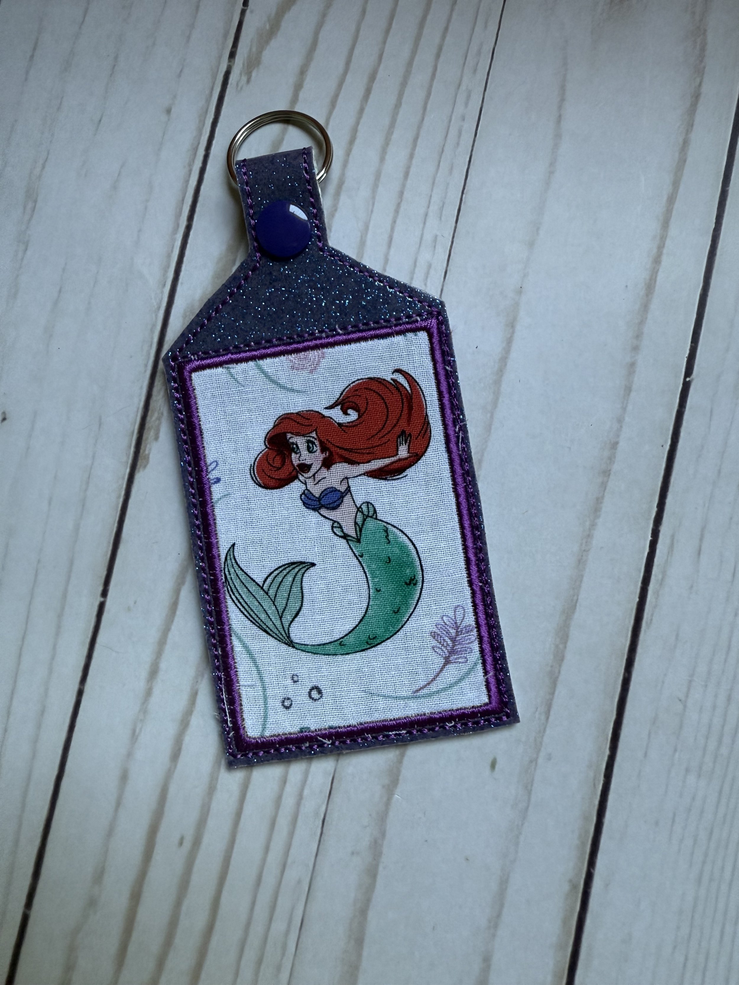 Little Mermaid Card Holder Keychain