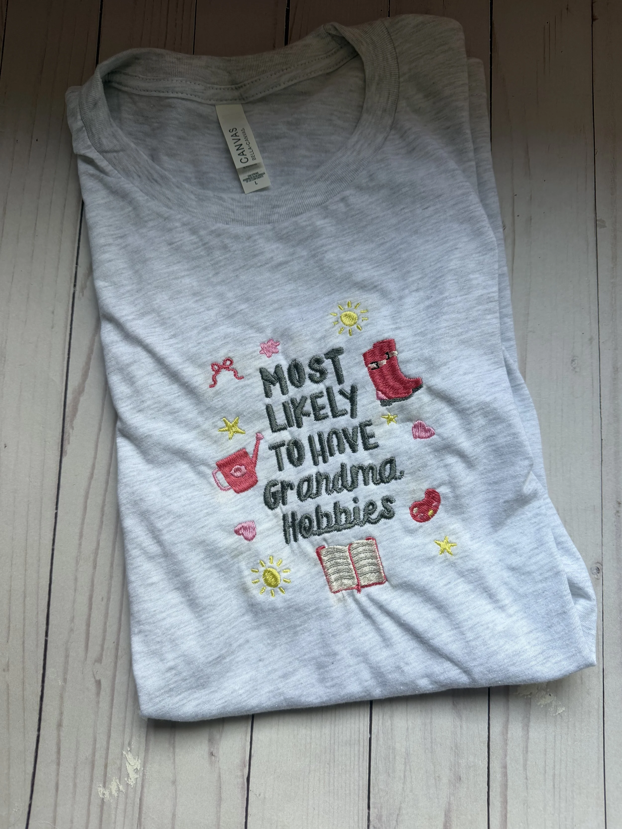 Ready to Ship Grandma Hobbies Tshirt SIZE L