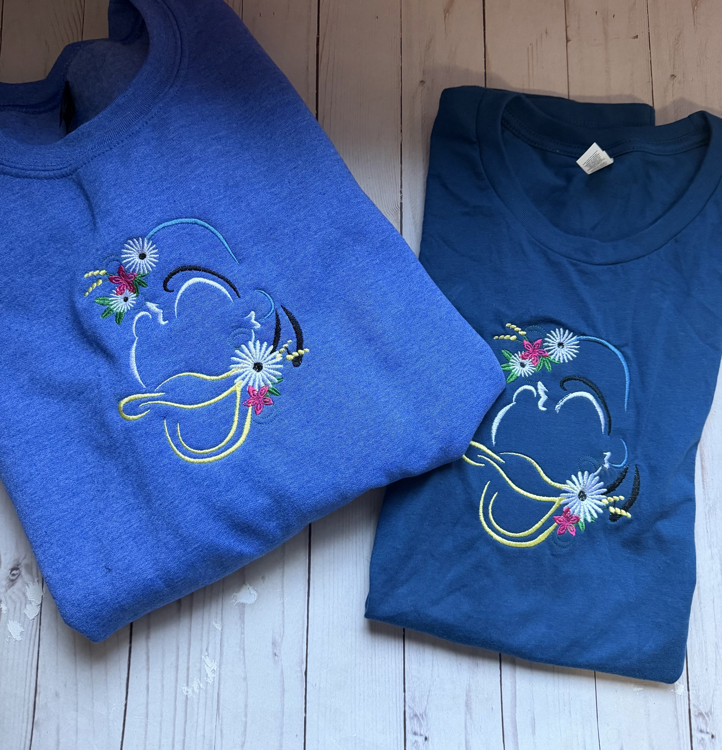 Floral Donald Duck Crewneck, Hoodie or 1/4 Zip