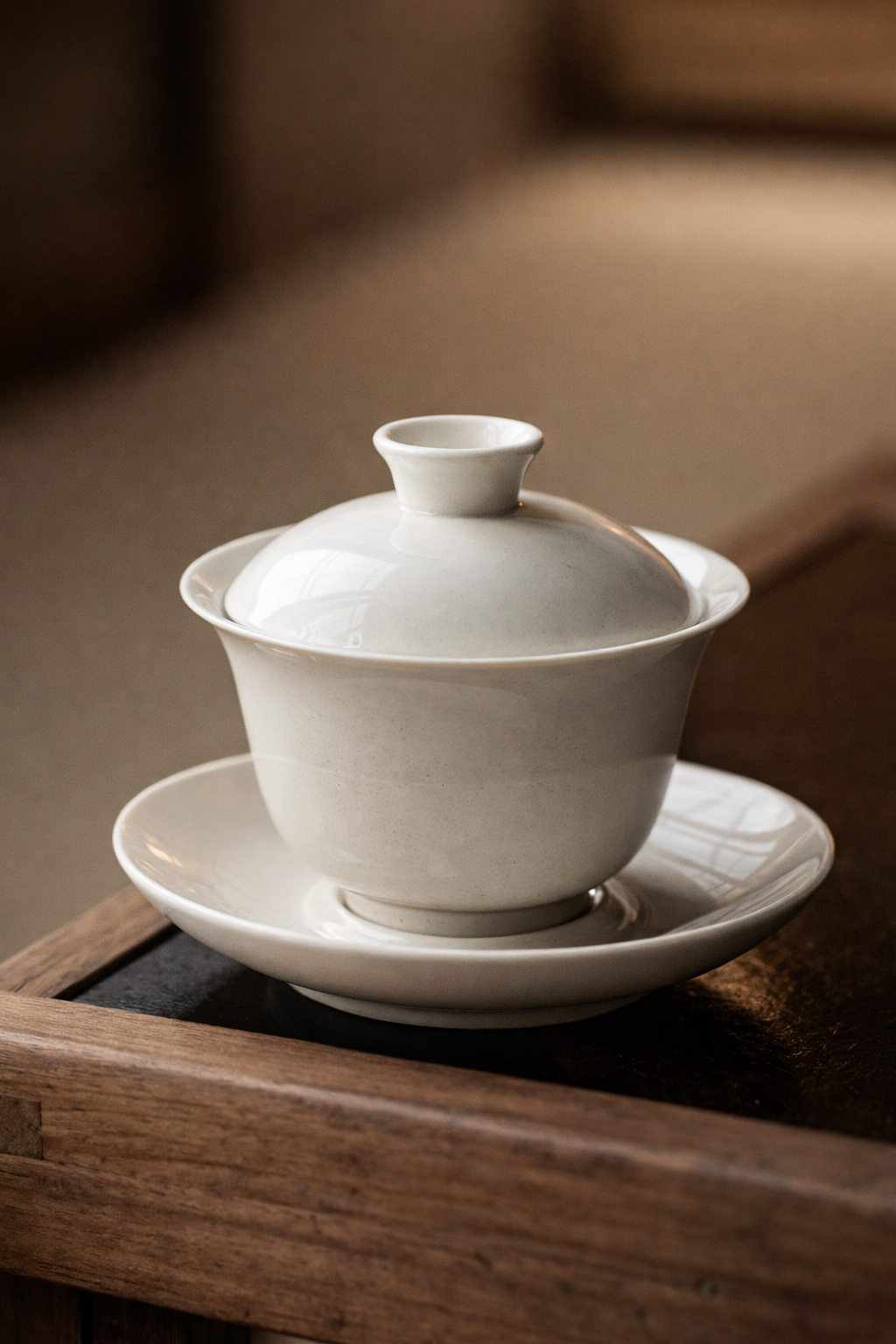 Wood Ash-Glazed Ceramic Gaiwan