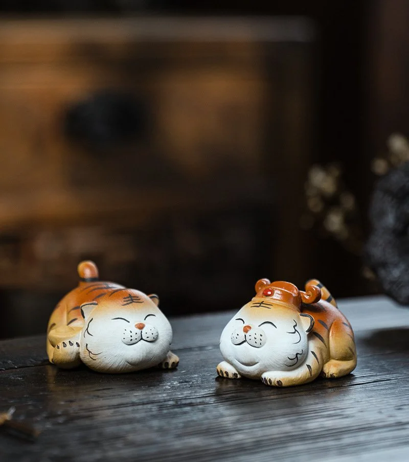 Yixing Purple Clay Tiger Tea Pet