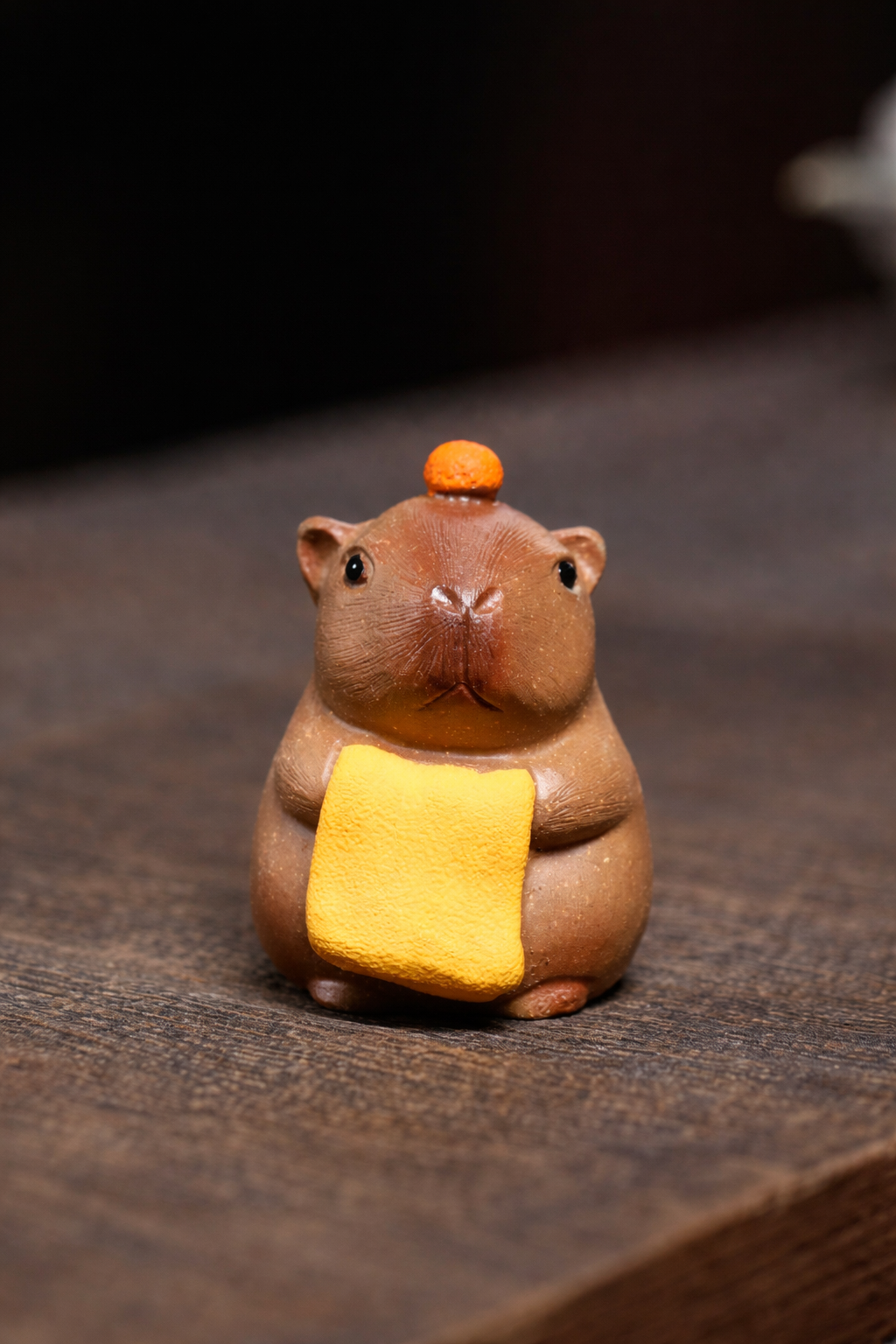 Purple Clay Bathing Capybara Tea Pet