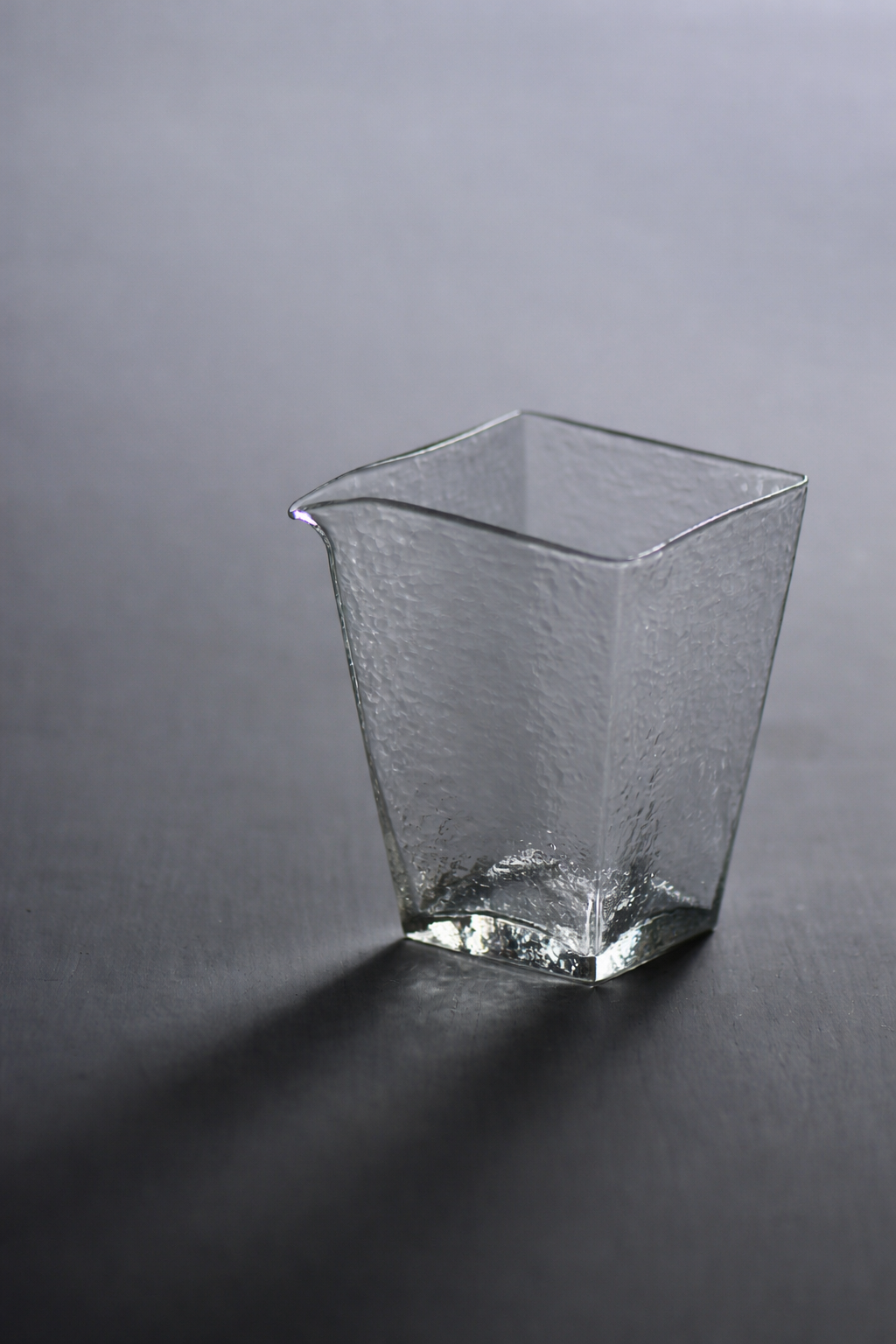 Faceted Glass Fairness Pitcher