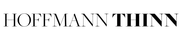 Logoen til Hoffmann Thinn Advokatfirma med navnet gjengitt i elegant serif‑typografi i svart.
