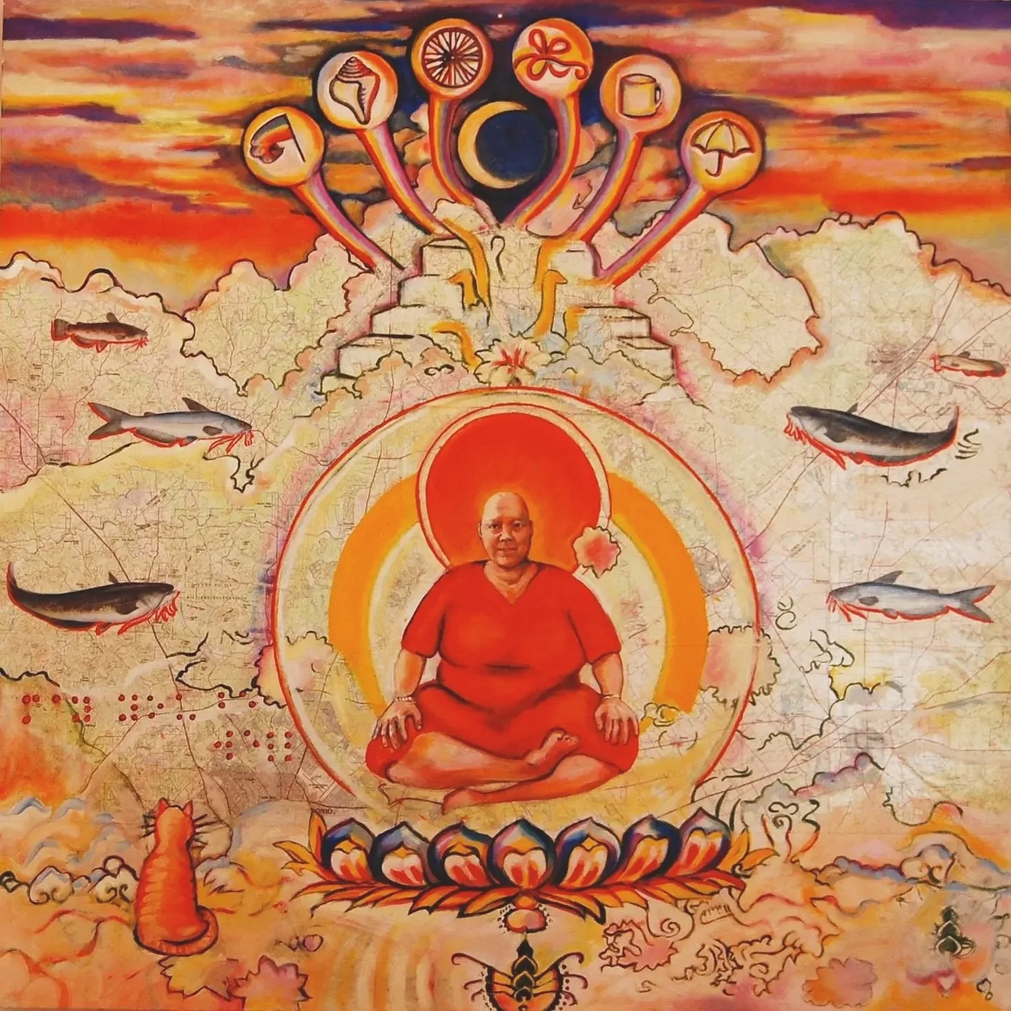 "Hill Country Buddha" 36" x 36"