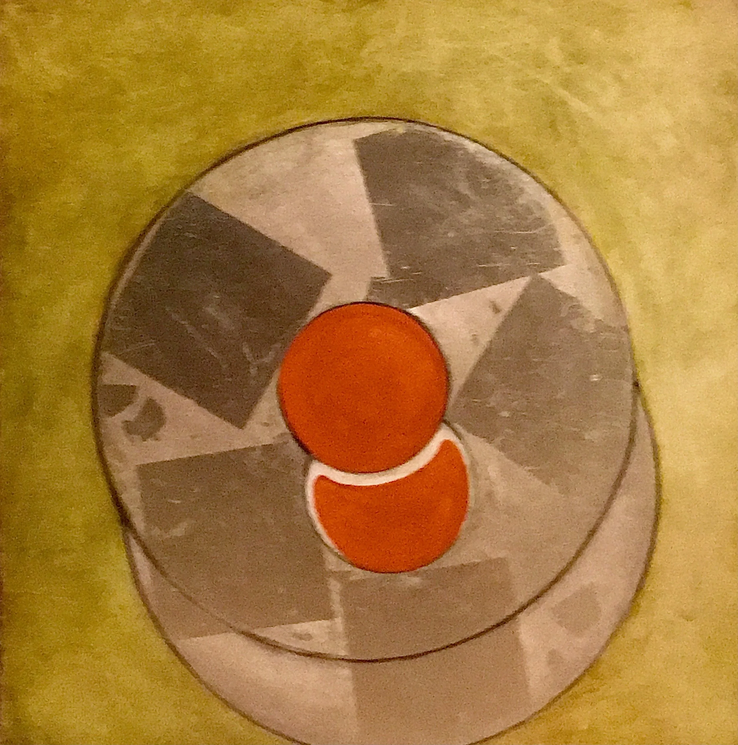 “Ifa” 24" x 24" - Aluminum leaf and oil on panel 