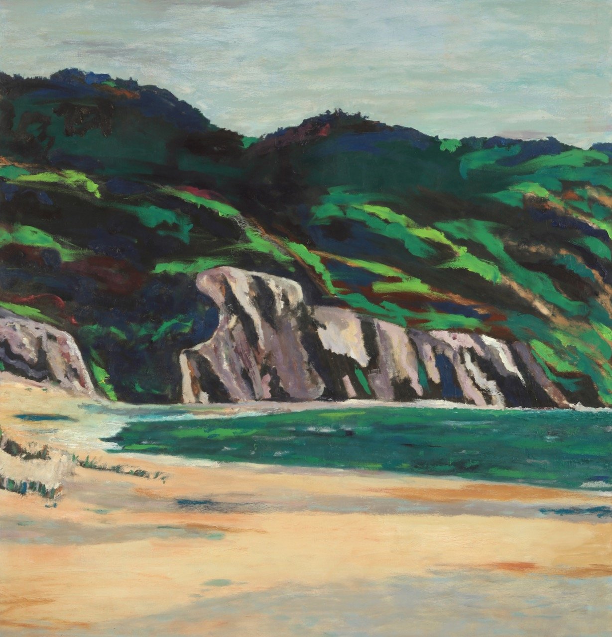 Shannon Meadows, Limantour, 2019, Oil on canvas, 48 x 48" Donated to Christ Episcopal Church, Sausalito for 2023 fundraiser