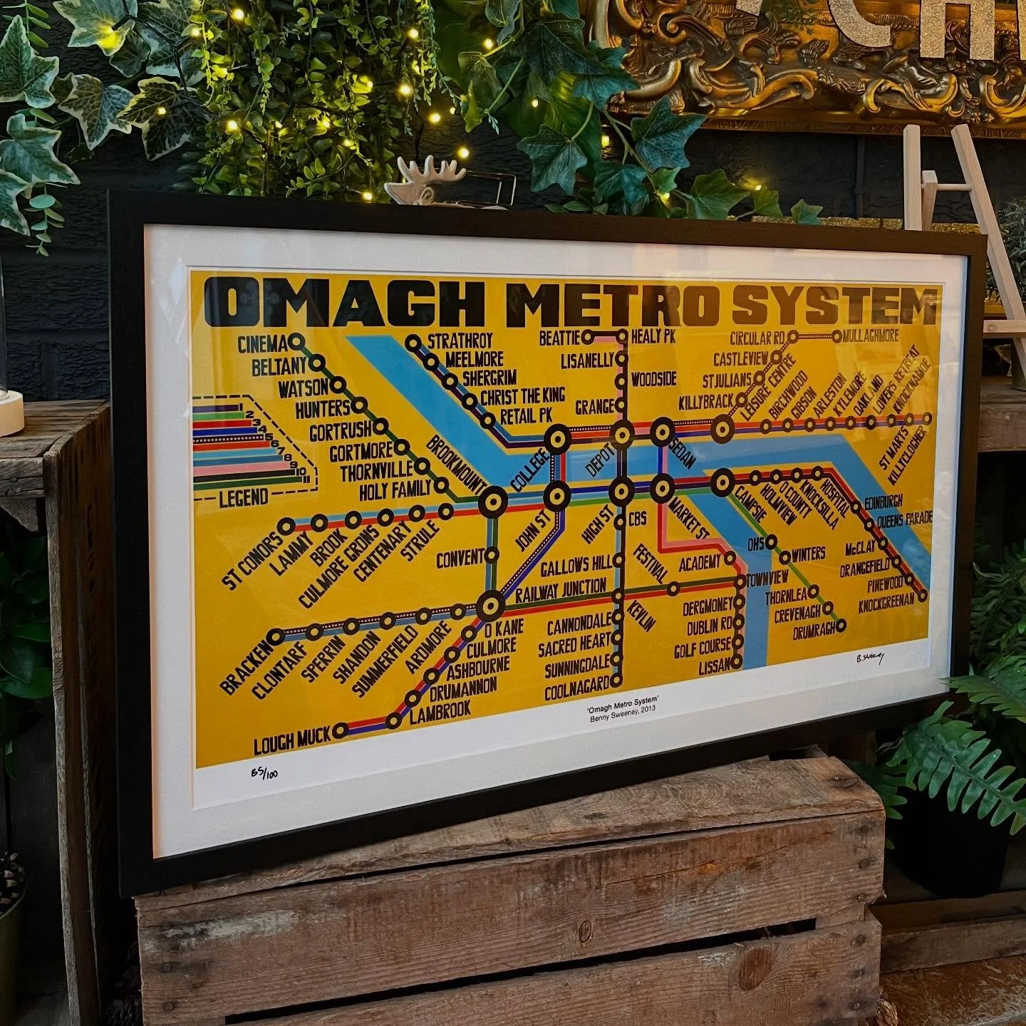 Here&rsquo;s an Omagh Metro System print we framed recently! ❤️
Keeping it classic with a simple black woodgrain/ white mount duo 🤝! These would make a great Christmas gift for any Omagh folk- you can purchase from Benny @omagh_metro_system 🖼️