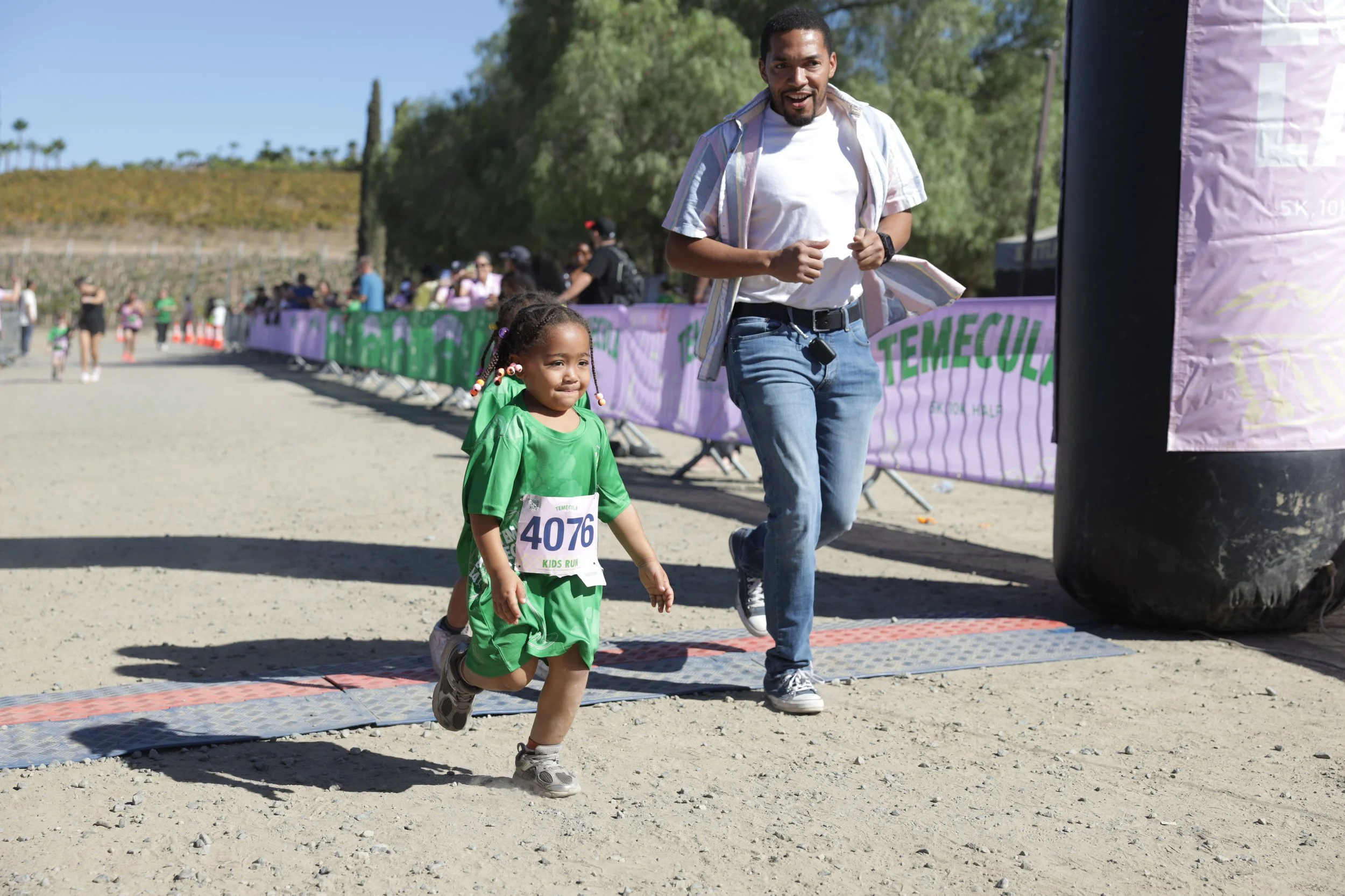 Kid with Official Race Shirt