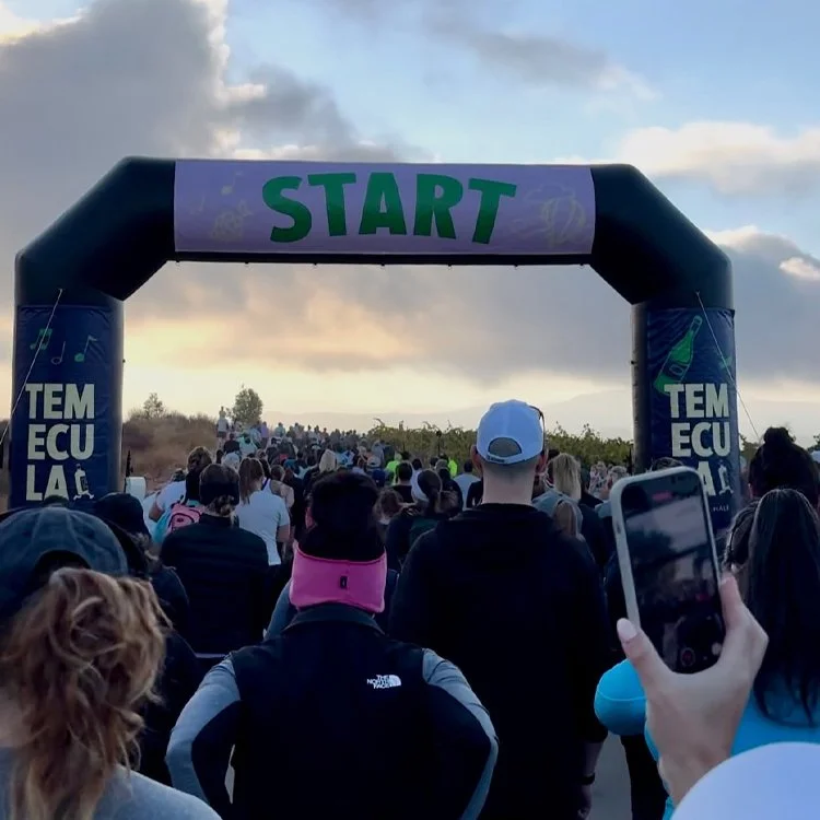 Running between the vines