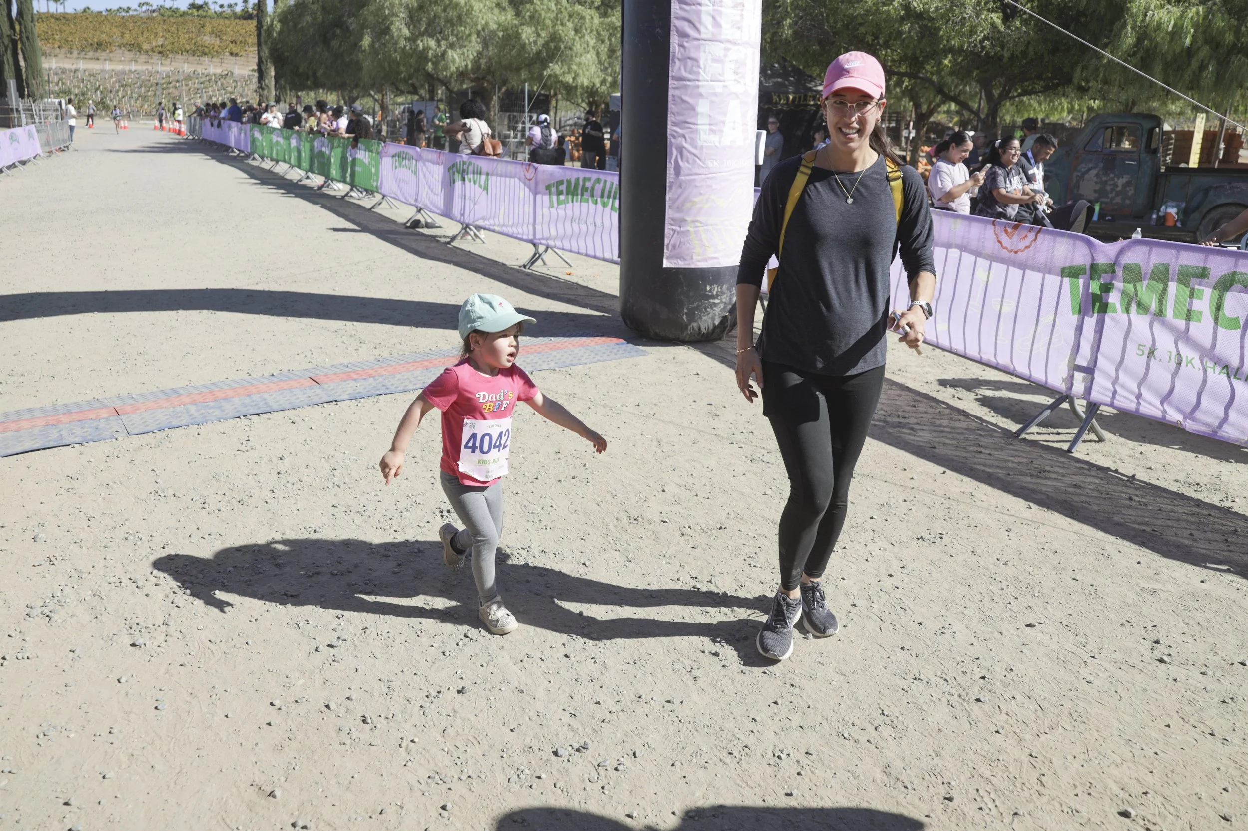 Kid Finishing the 1K Run