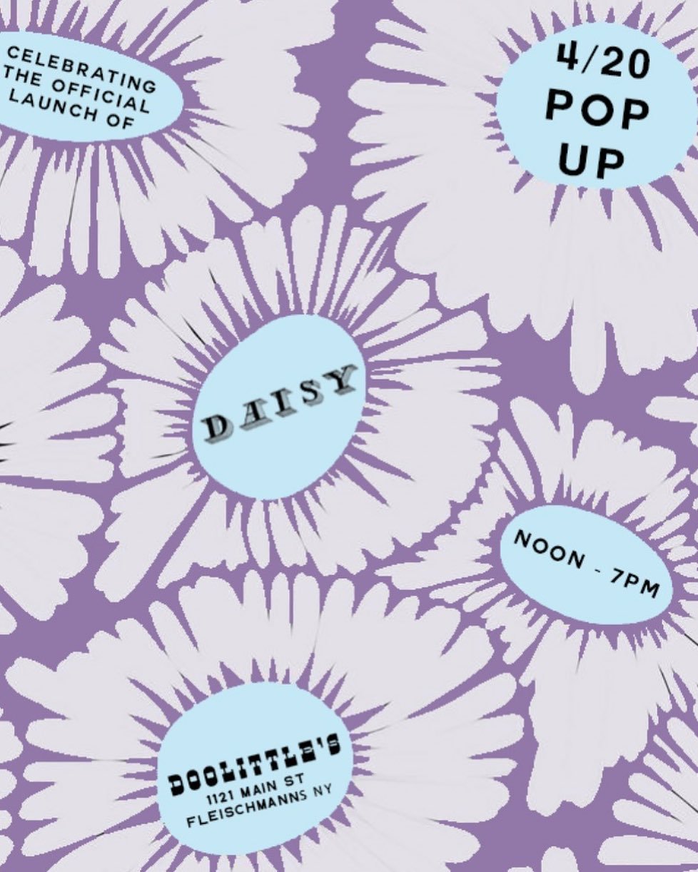 Come meet Daisy! Celebrating our launch &amp; popping up with our friend @doolittlescatskills on 4/20 ✿ come for the rolling papers and vintage smoking ephemera, stay for the munchies ✌︎︎
