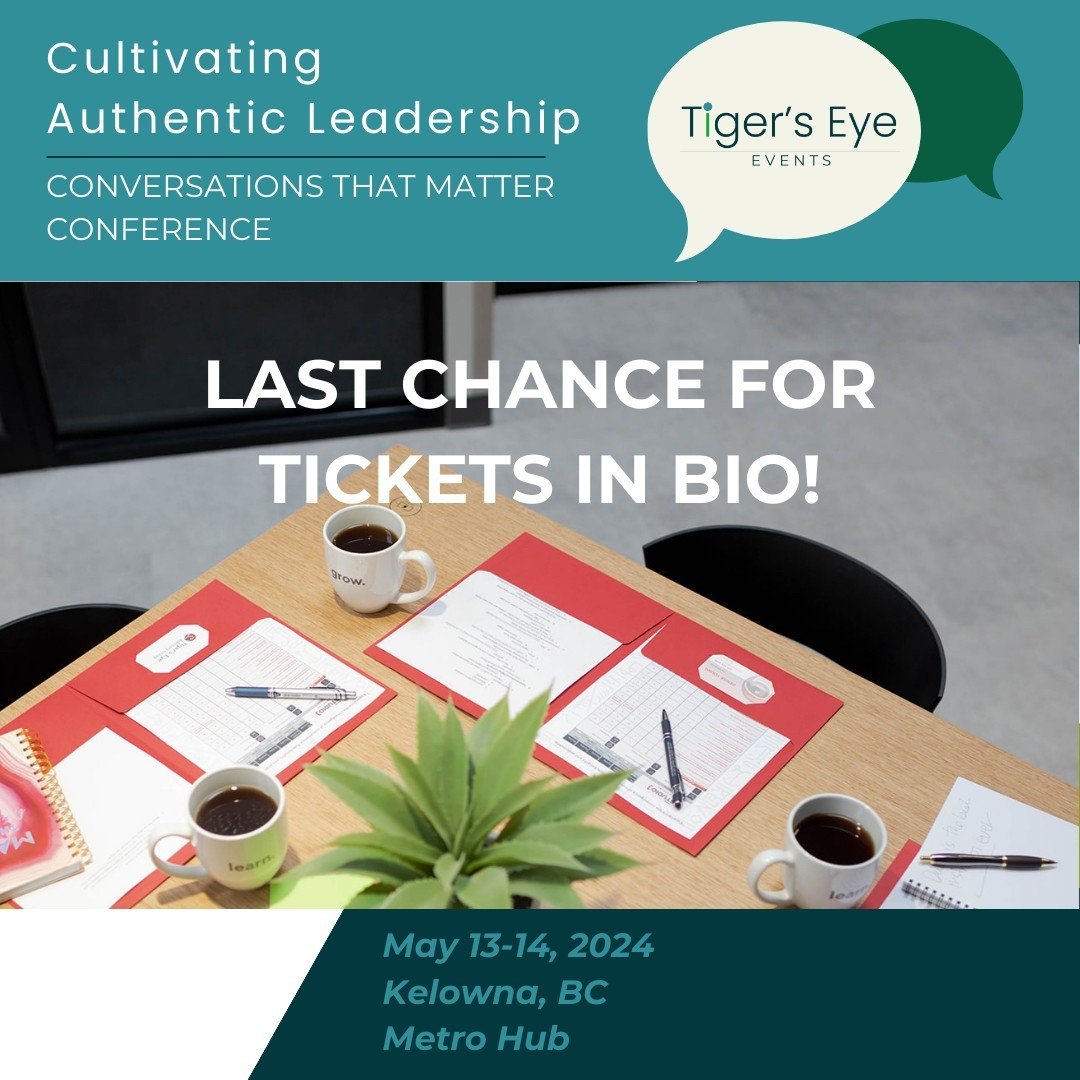 LAST CALL FOR TICKETS! Don&rsquo;t miss out on your opportunity to connect with 20+ leaders, communication experts and community cultivators from across Canada at the Cultivating Authentic Leadership conference. 

📅 May 13 &amp; 14, 2024
The Metro H
