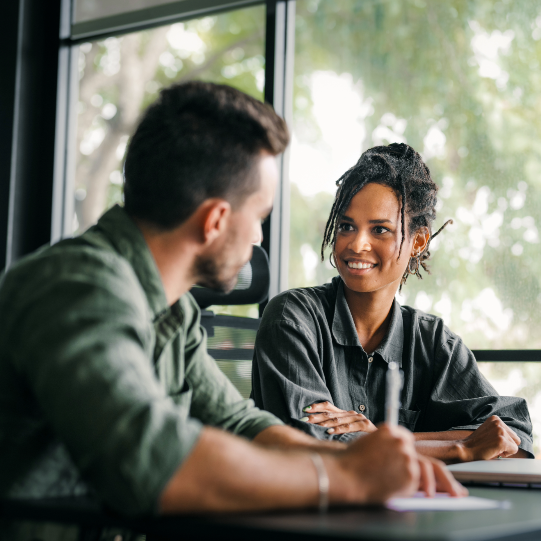 two people doing digital transformation training