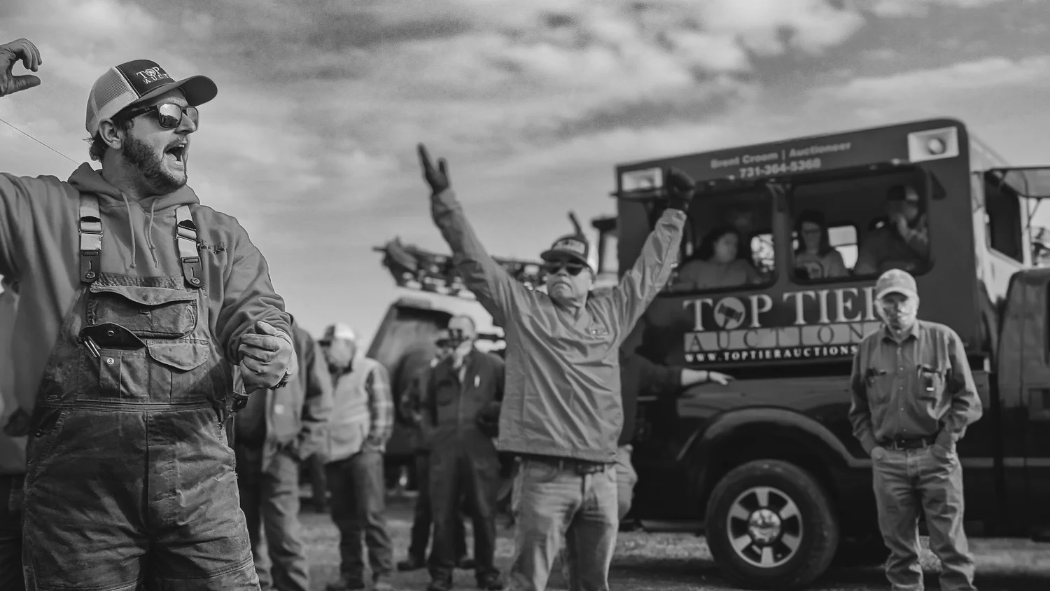 The Top Tier Auctions crew in front of their truck