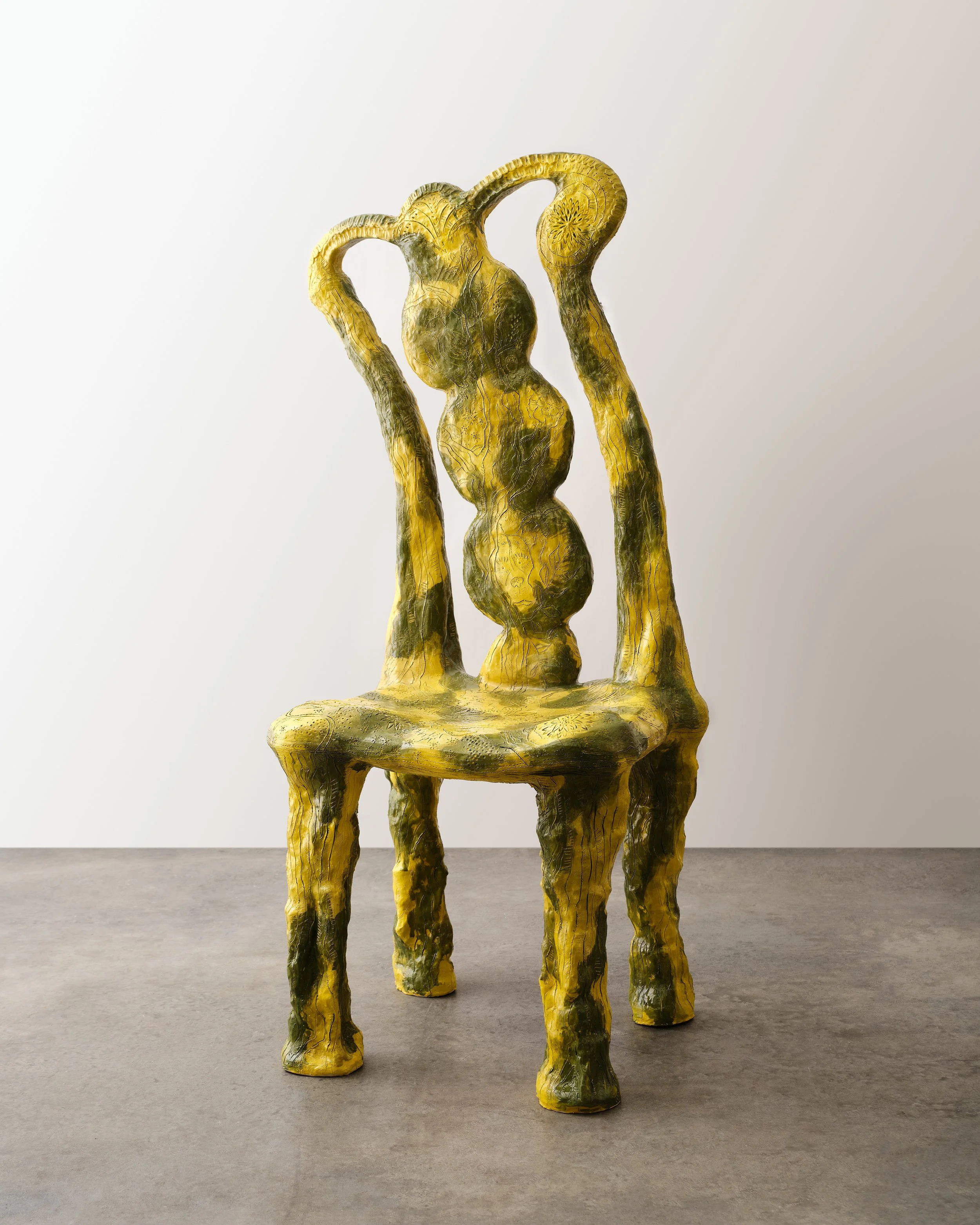 Garden Chair . ceramic, glaze