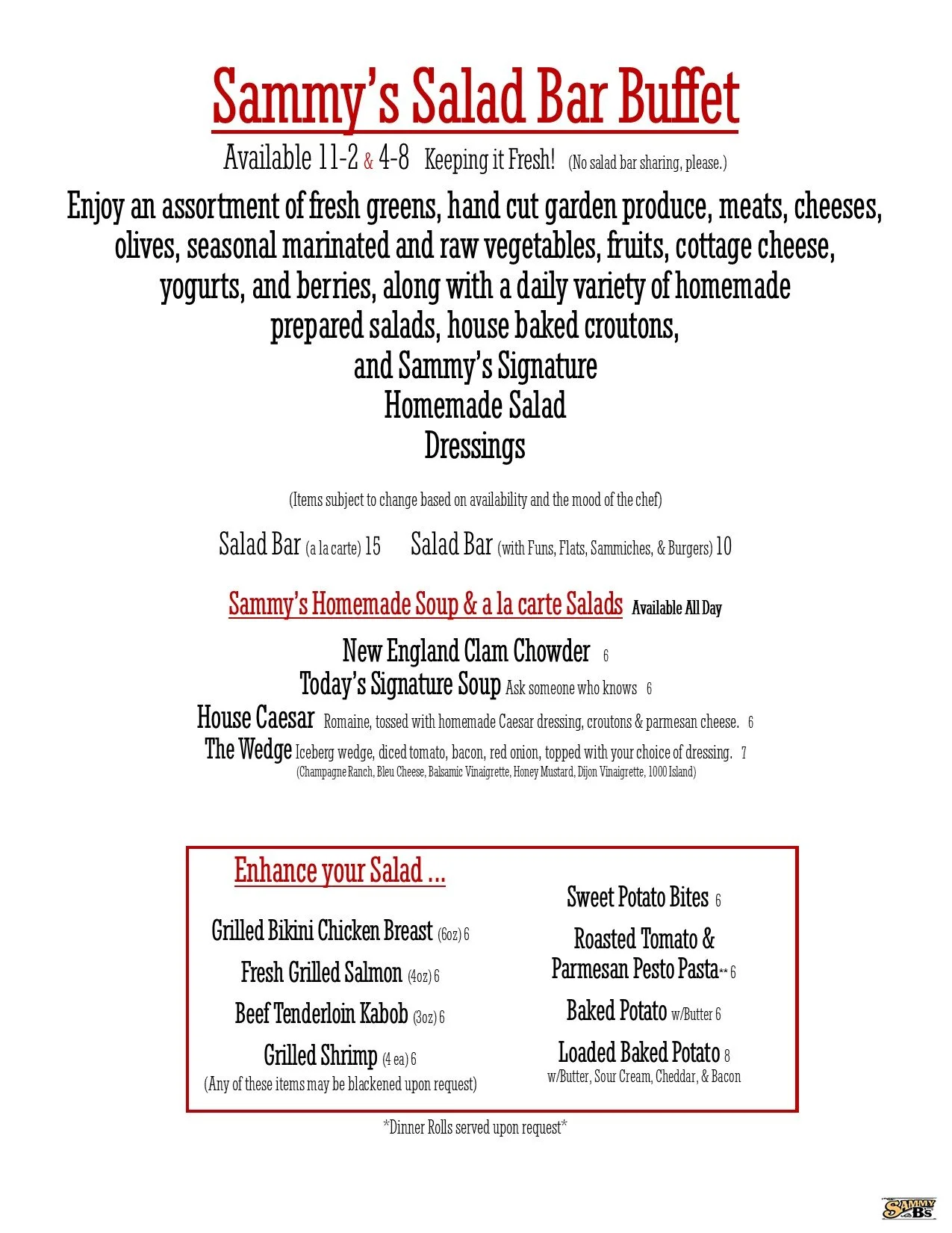 Lebanon Tennessee Restaurant — The Sammy B's