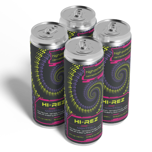 Hi-Rez - ***High Potency*** Nightfall 4-Pack -- 50mg THC per can