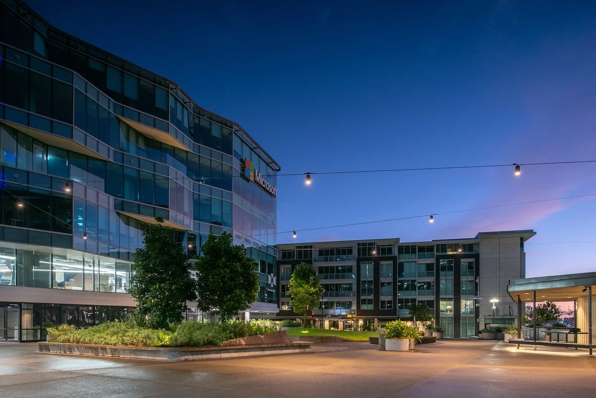 Microsoft House Plaza: Innovative Catenary Lighting Design | Projects ...
