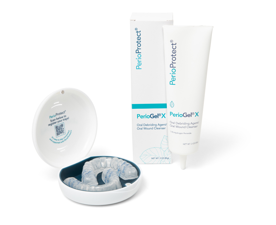 Perio Protect custom-fit tray used for gum disease treatment in Fairborn OH