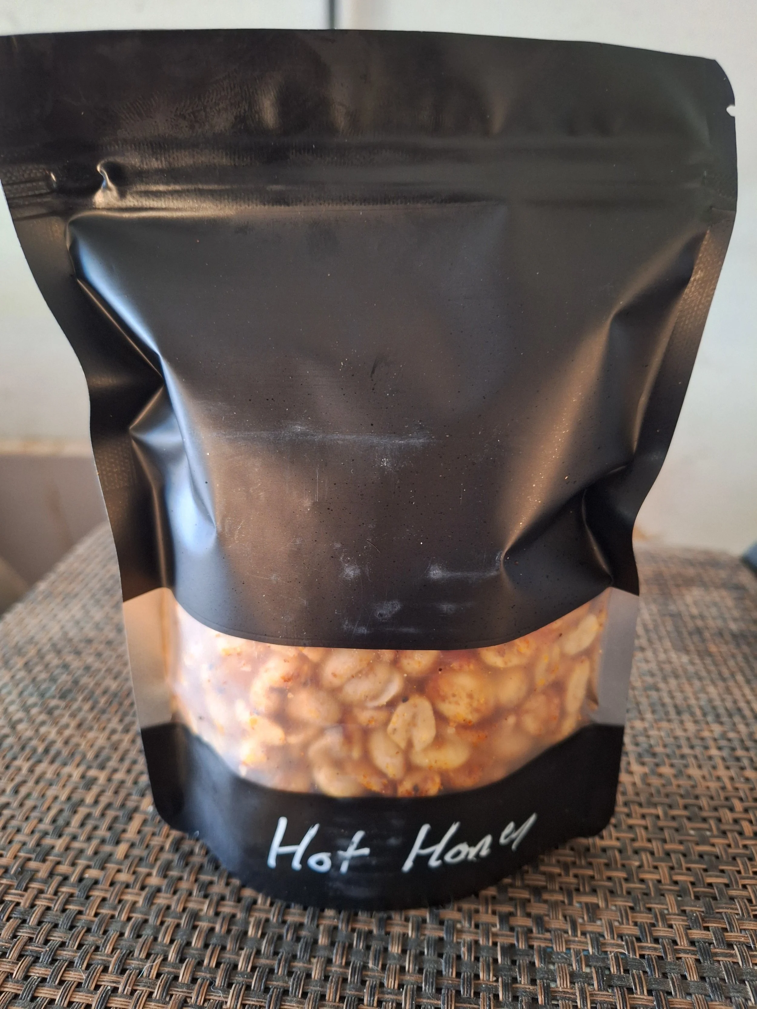 Smoked Hot Honey BBQ Peanuts