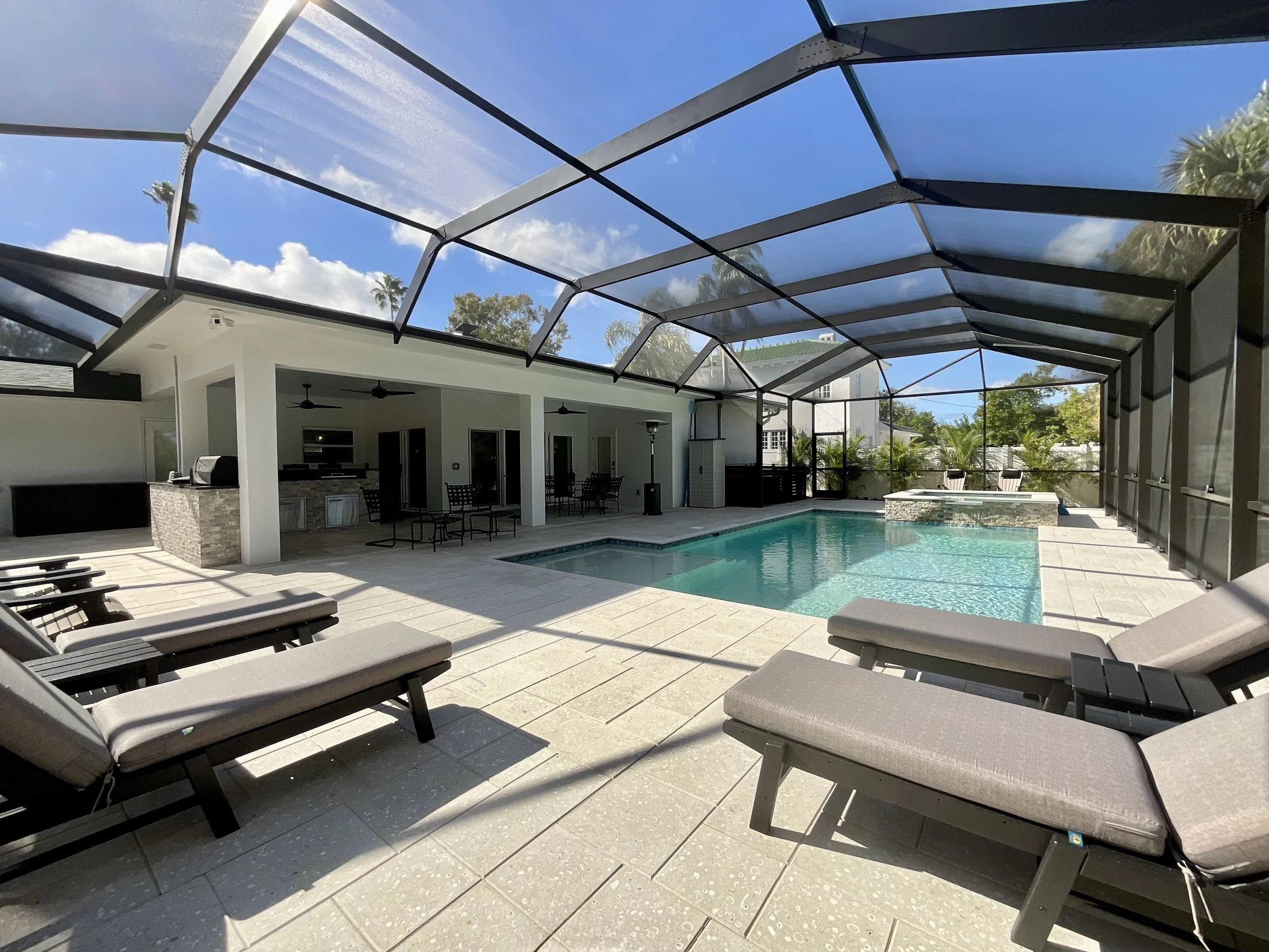 View of lanai from pool enclosure