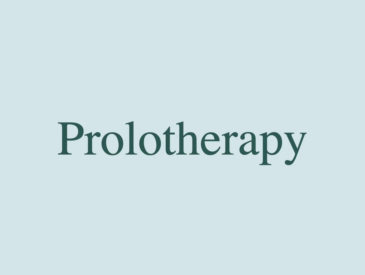 Prolotherapy