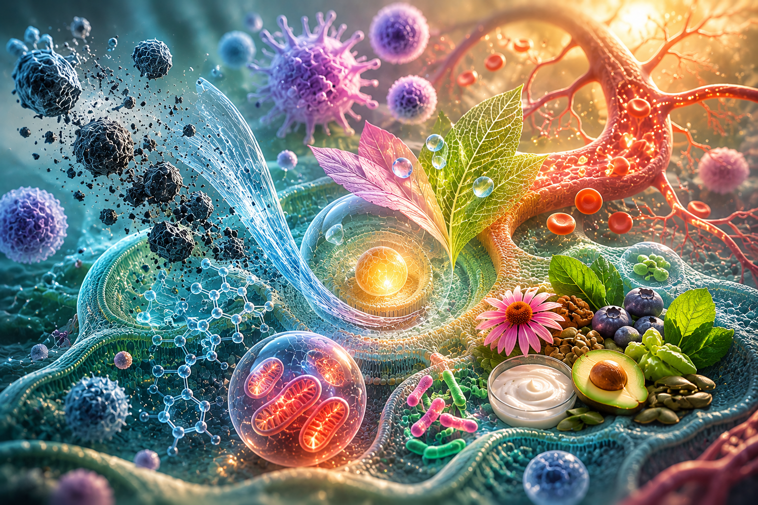 AI Artistic representation of cellular health