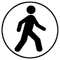Silhouette of a person walking