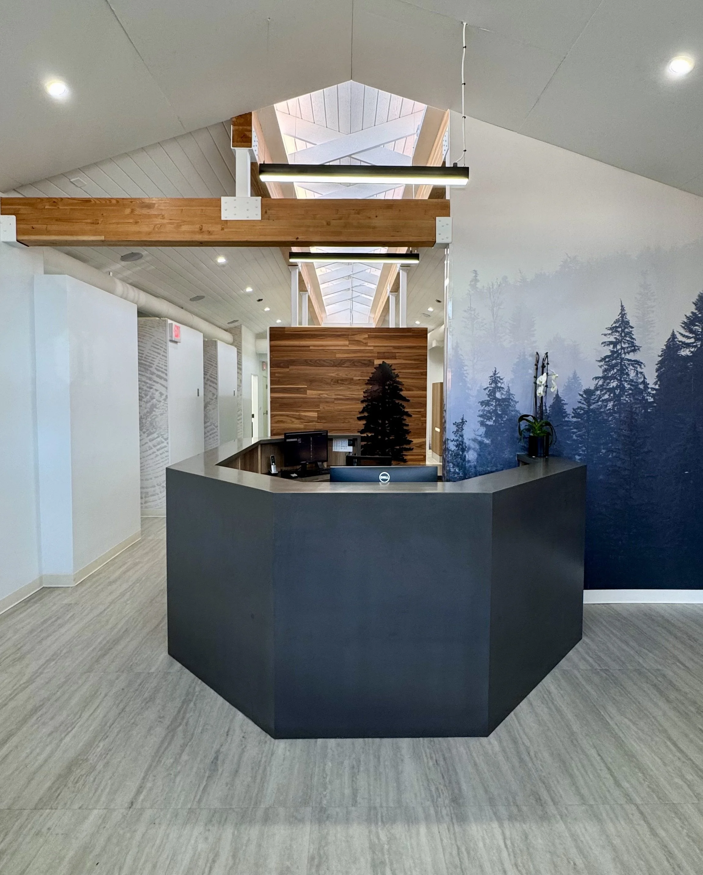 "I'm not a beach girl, I'm a forest girl." This is how the client described herself to us. Instead of using the typical beach style usually seen in Santa Cruz, we used the surrounding forests for inspiration.