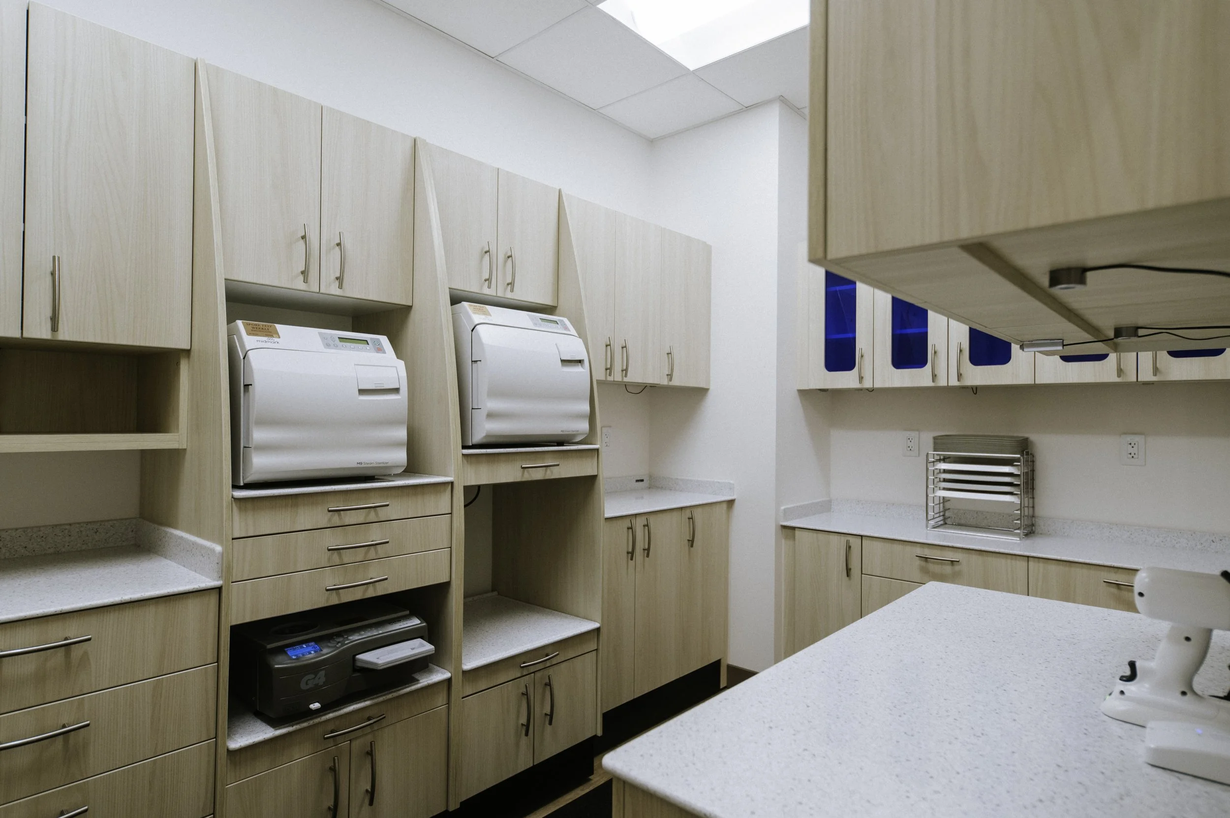 A bright and clean space is crucial for instrument sterilization.