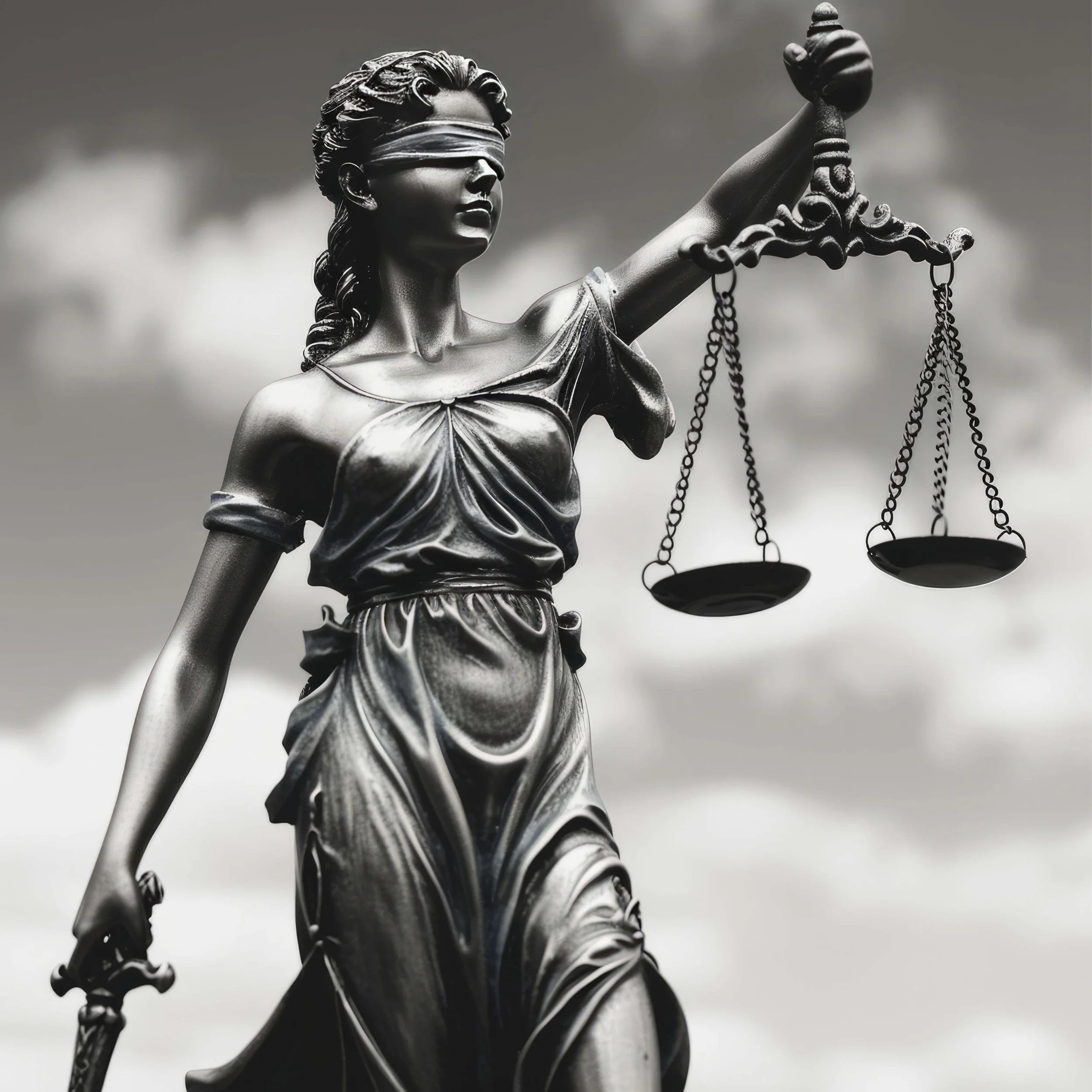 An image of Lady Justicia holding the scales of justice