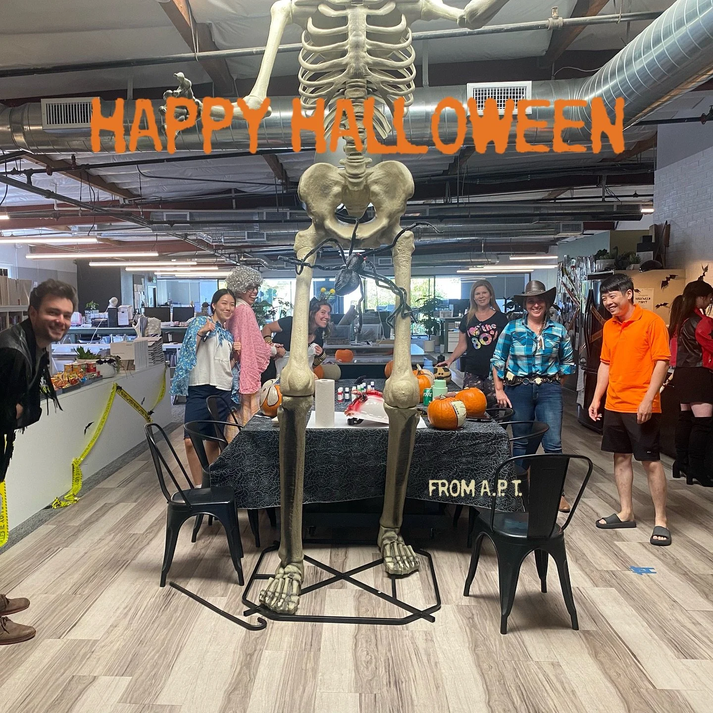 HAPPY HALLOWEEN FROM A.P.T.! 

We celebrated with a Pumpkin painting contest and a team competition escape room! Check out how much fun we had👻🎃