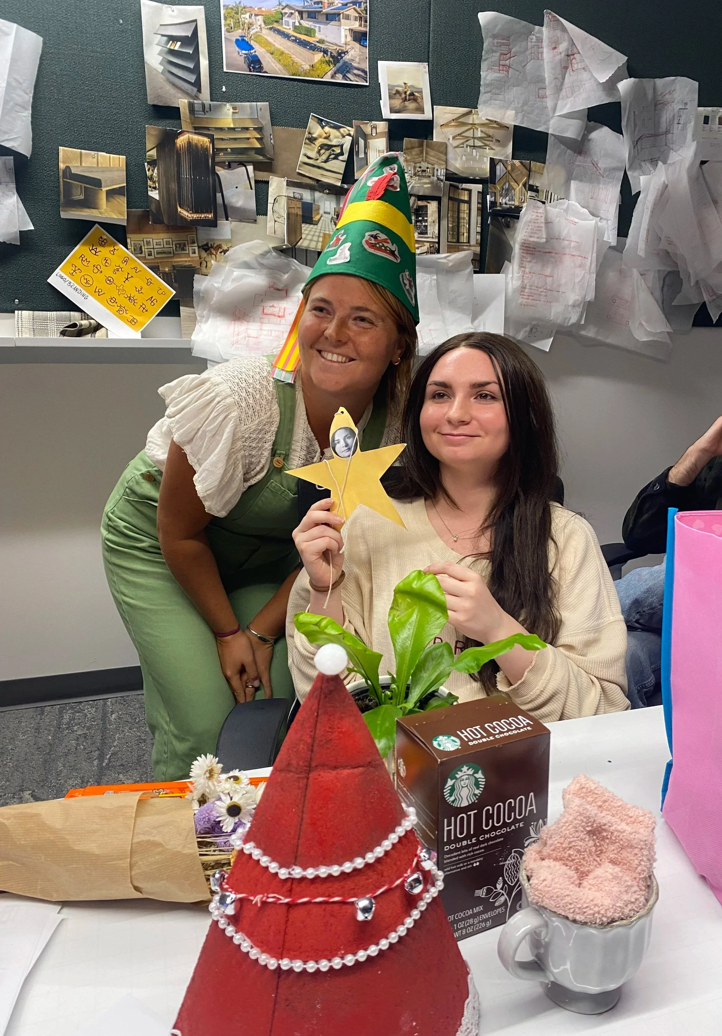 Summer + Martha with their secret santa gifts!