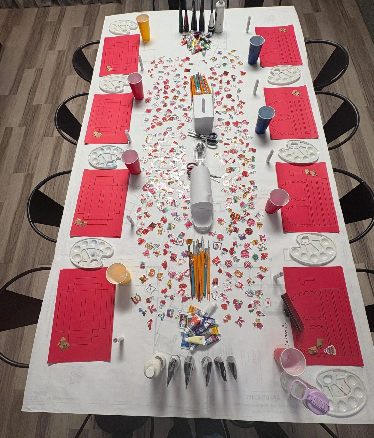 Valentines Day Activity! Designing mailboxes with our team