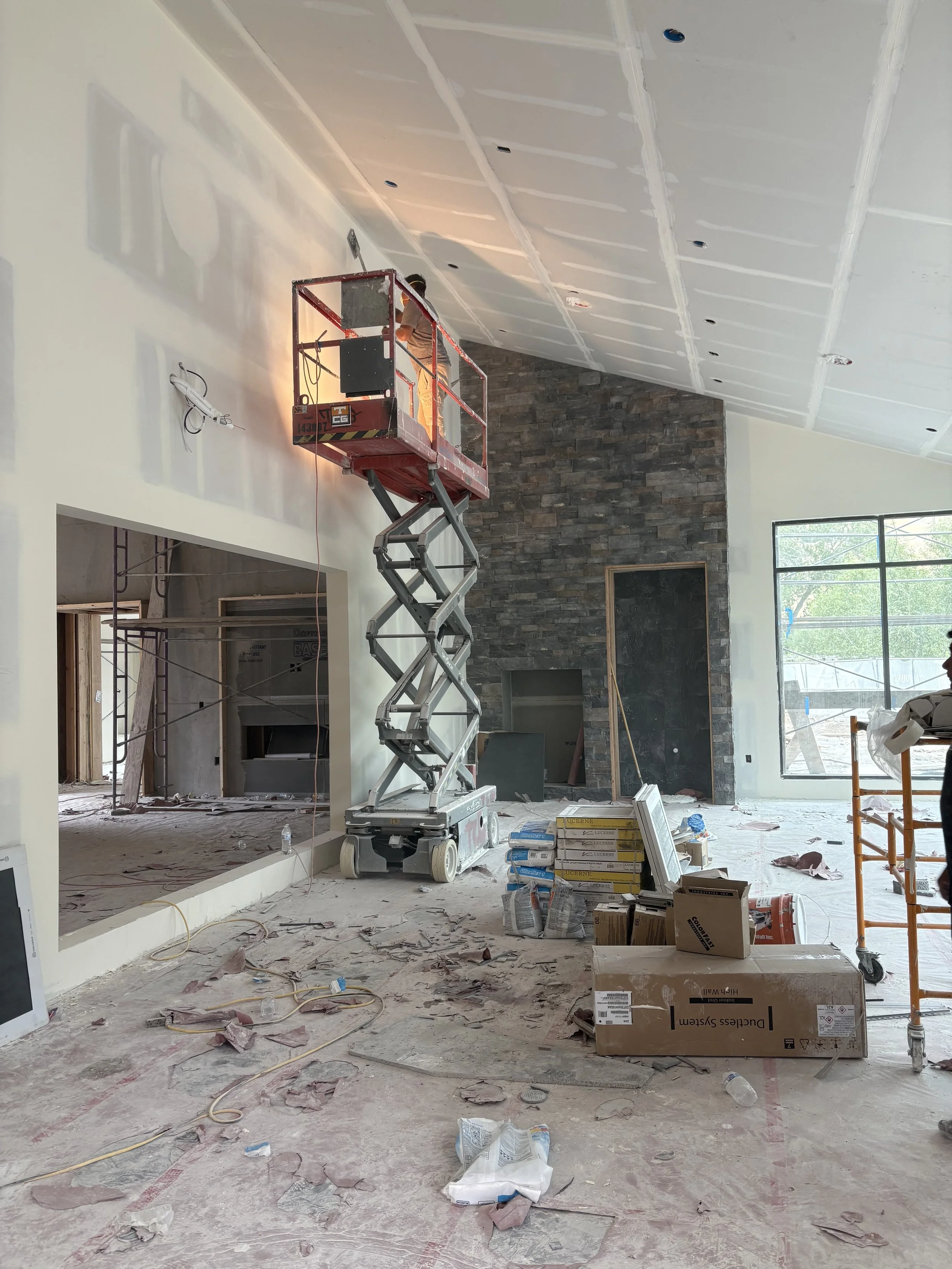 Tile going up on site @ PROVO, UT