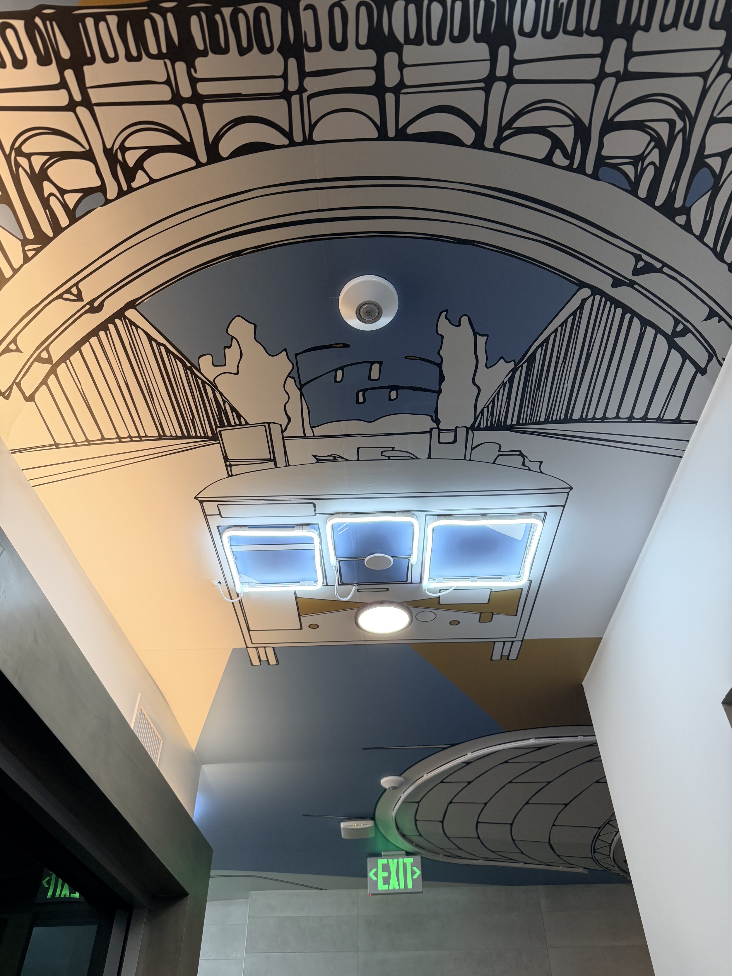 Sneak Peak at our Ceiling Mural at Tenney in San Diego!