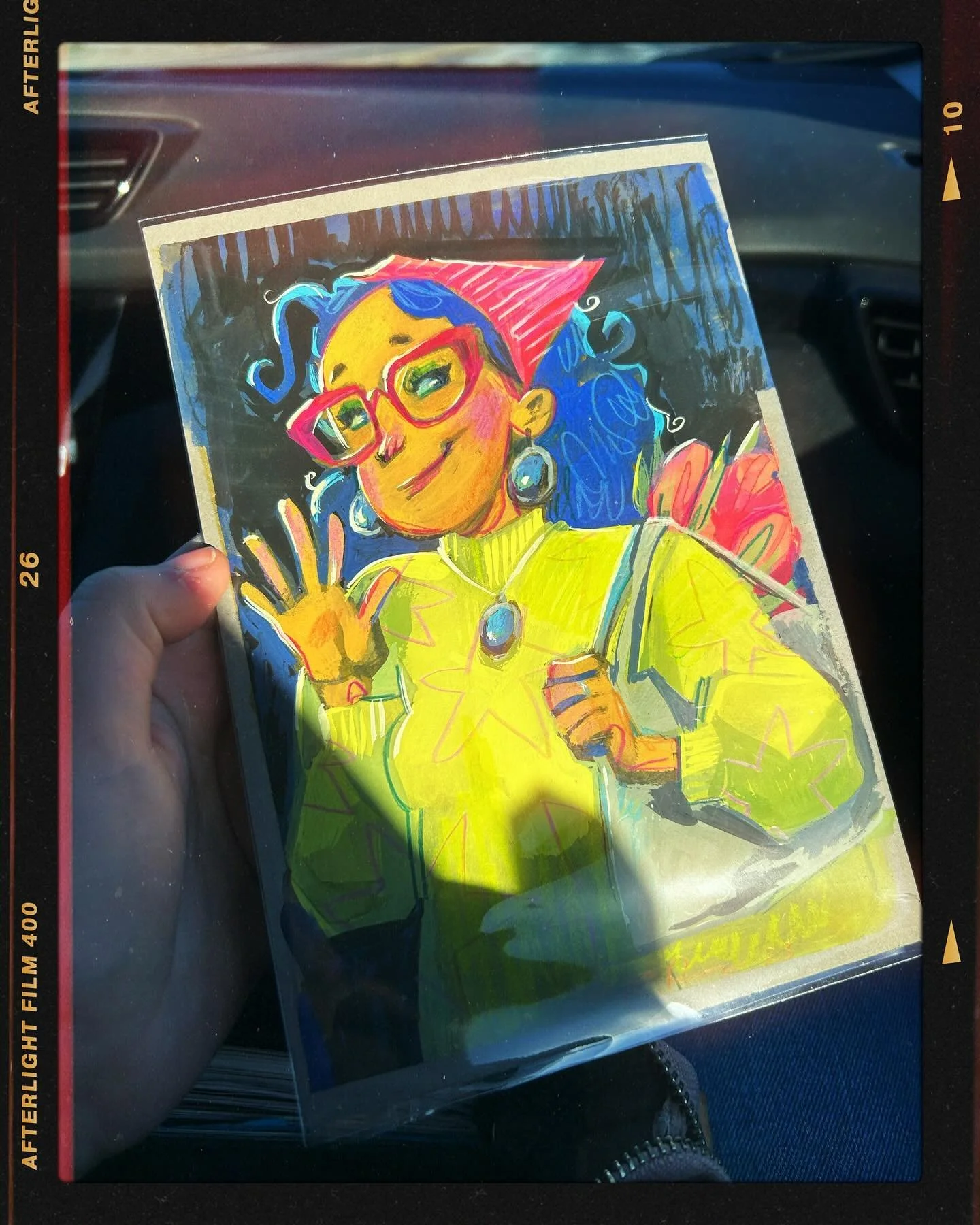 gouache painting with pencil crayon accents :)