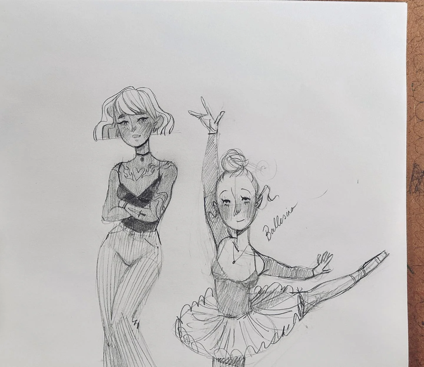 Doodles for u today! 📱 
disclaimer: I do not claim to know any ballet, I made these poses up from my noggin. So I’m not claiming what this ballerina is doing is correct in any way, but she looks cute doing it so, I’m showing u.