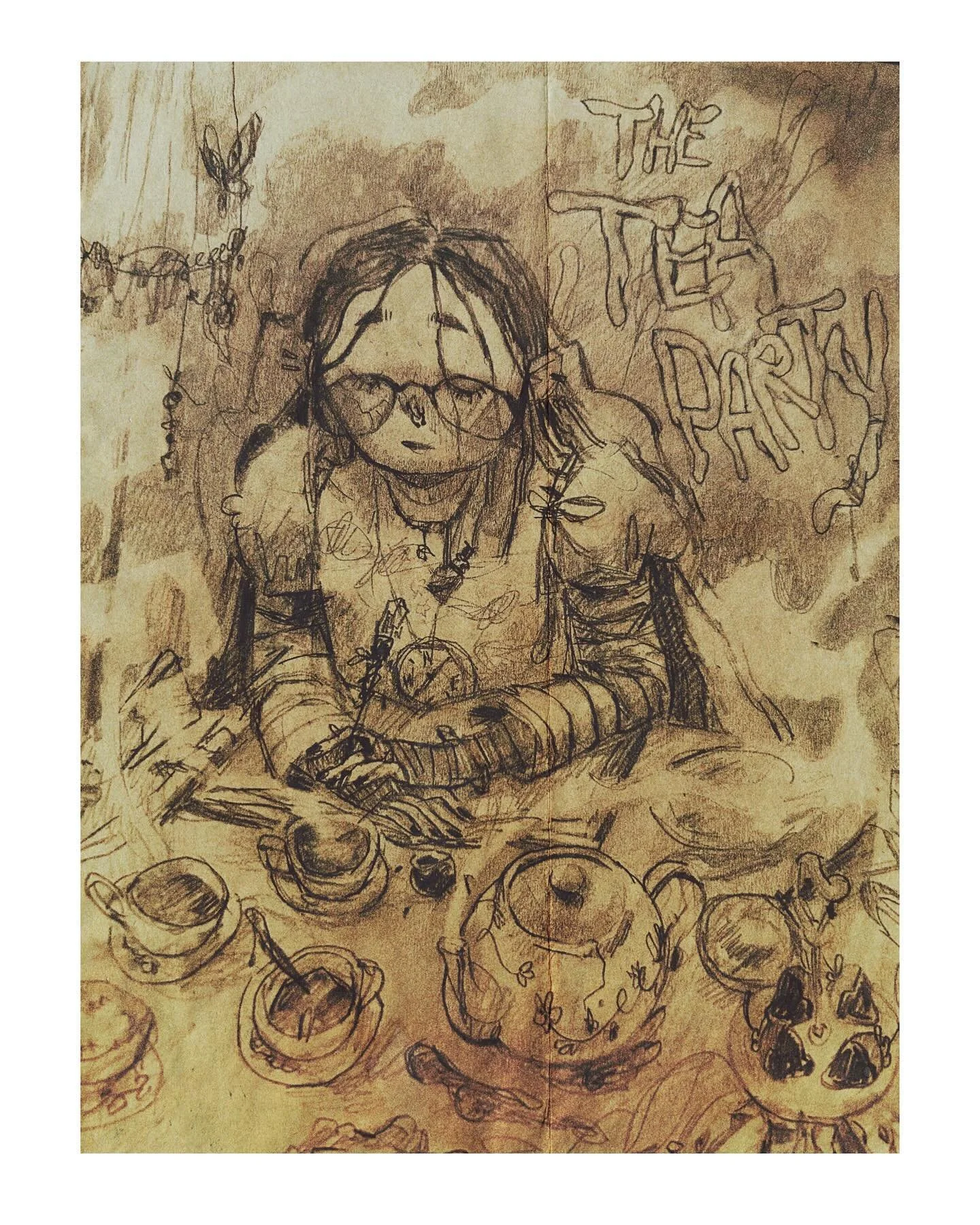 “The Tea Party” ☕️ 🦷✨
What I used:
- Blackwing neutral pencil 
- RoyalTalens art creation sketchbook 
#sketchbook #graphite #blackwing #illustration