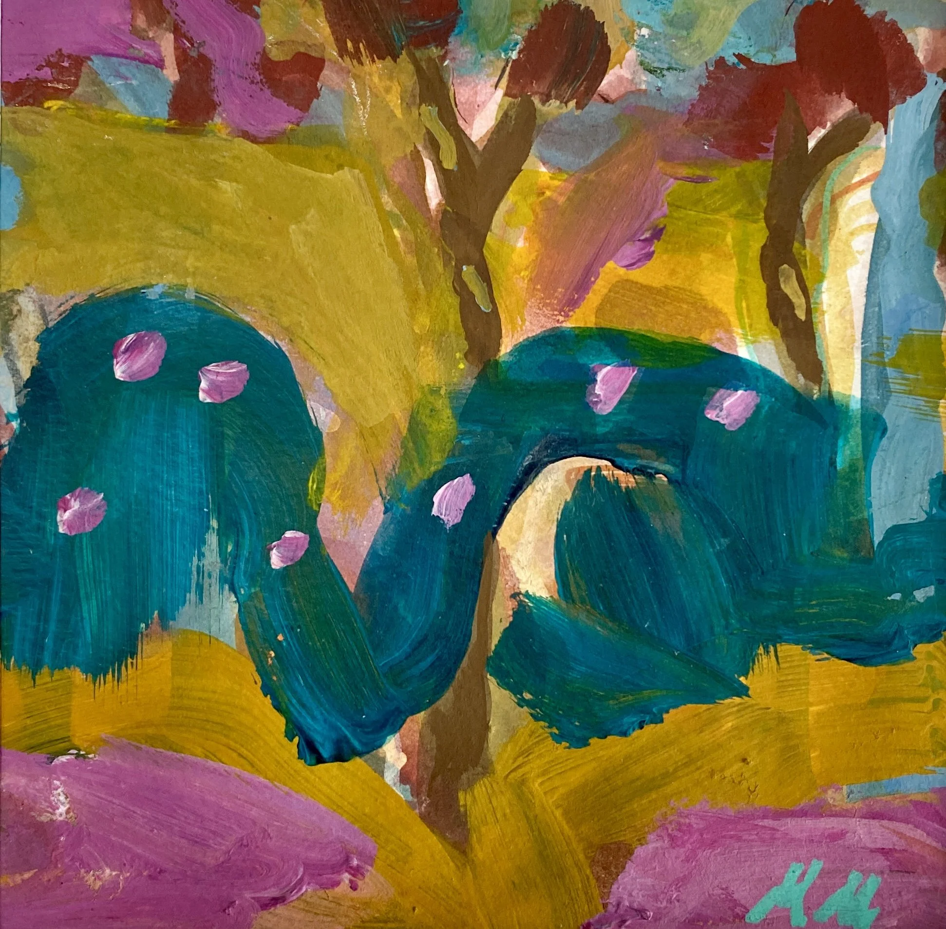 The River Guide | Watercolour on Paper | 22 x 22cm