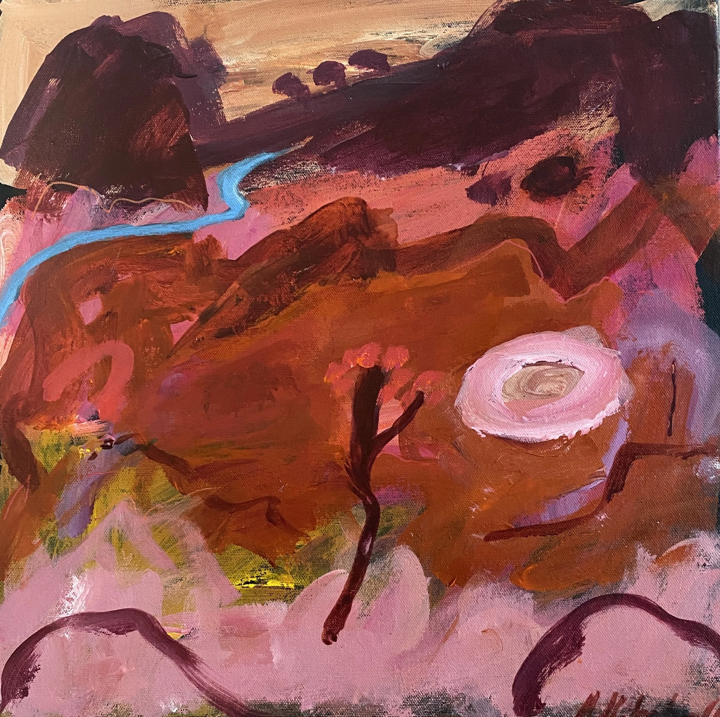 The River Runs | Acrylic on Canvas | 40 x 40cm