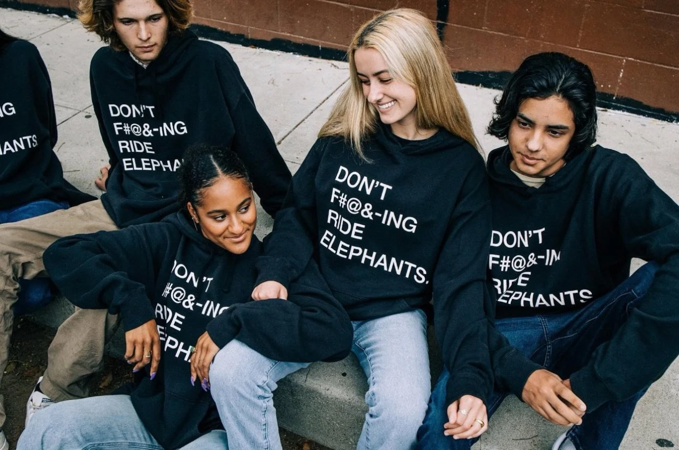 🚨 BACK IN STOCK! 🚨

Our DON&rsquo;T F#@&amp;-ING RIDE ELEPHANTS t-shirts, hoodies and tote bags are BACK! 🐘

Make a statement, spread the message, and stand up for elephants.

Every purchase supports elephant conservation in Southeast Asia. 🐘🐘

