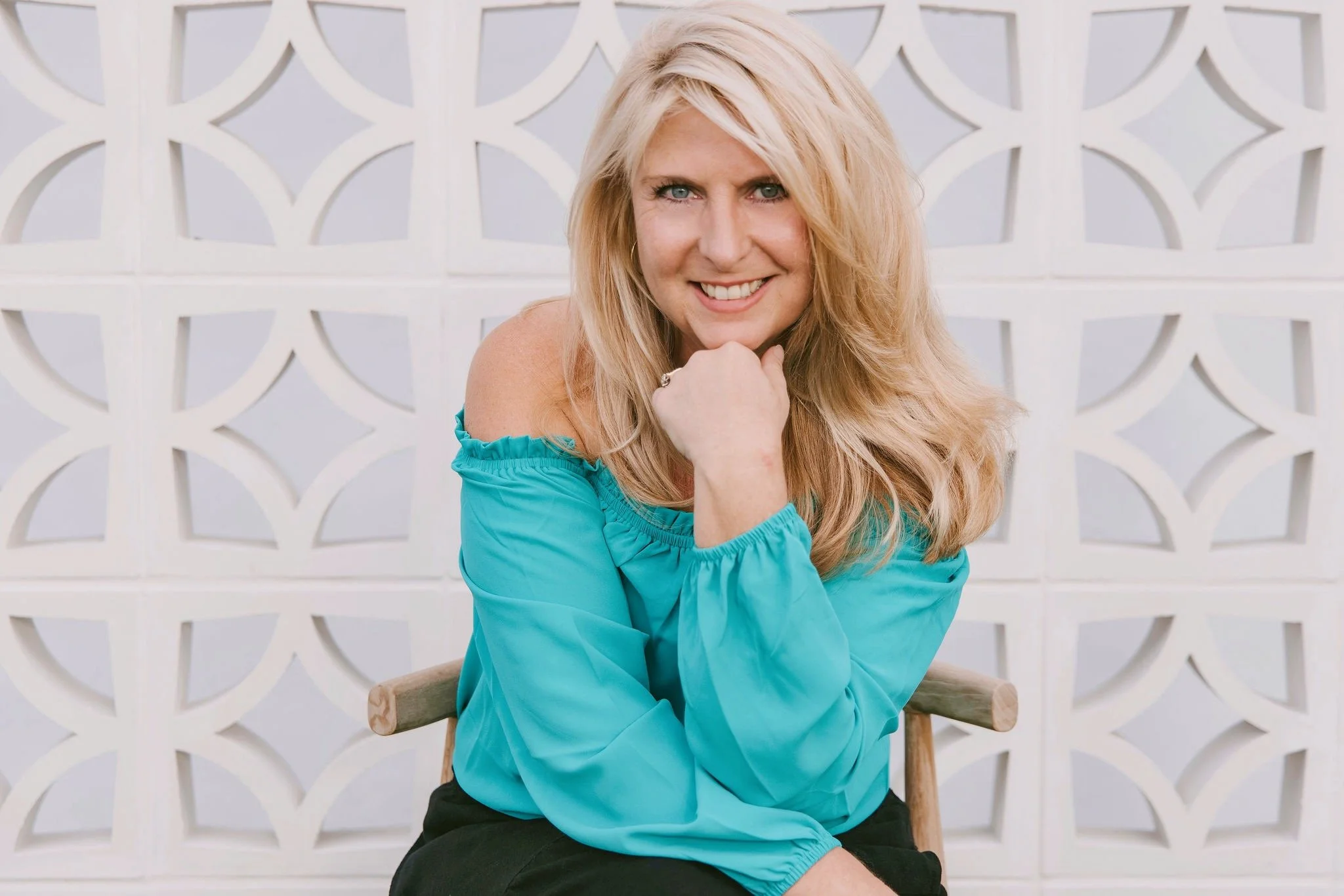 Amber Clements chin on hand