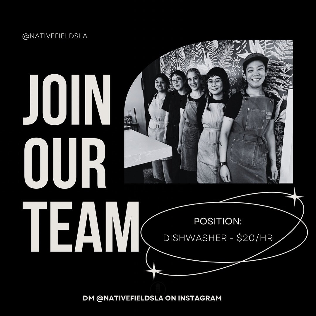 LOOKING FOR A TEMP DISHWASHER 

Starting TODAY THURSDAY April 4 until SATURDAY April 6! If interested plz send us a dm!