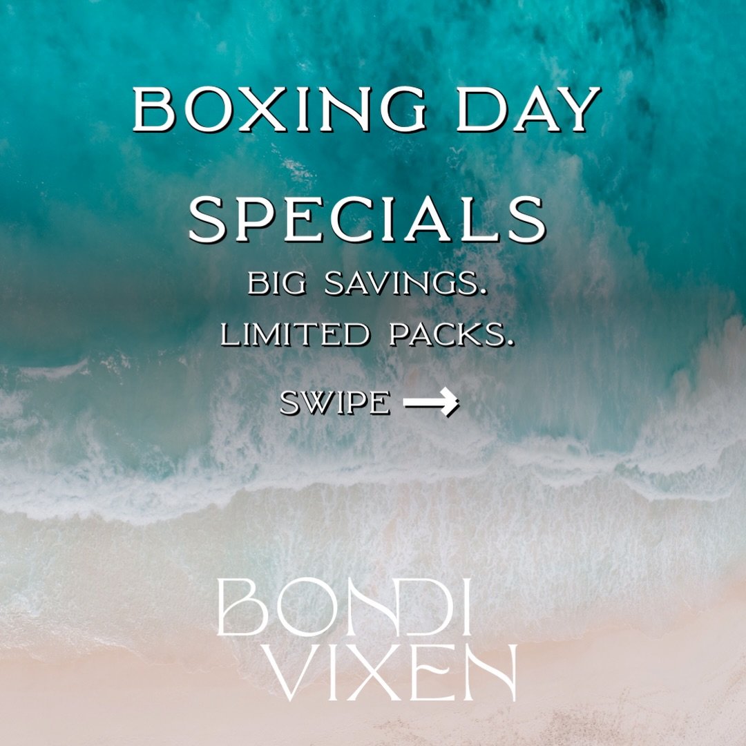 Boxing Day = the Bondi Vixen Glow-UP Sale 🎁

I&rsquo;ve dropped 4 special offers to kick-start your strongest year yet &mdash; including: 
🎁Jan-only discounted 10 Day Trial
Use promocode BD#1
🎁Reduced price on class packs
Use promocode BD#2
🎁Bran
