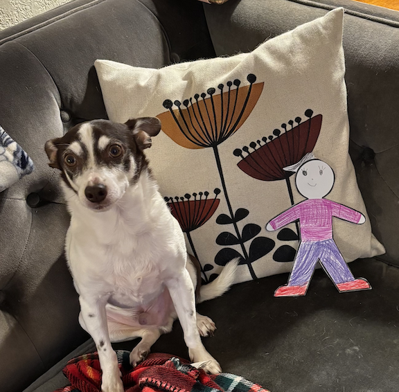 Rufus has a shrill bark that could wake the dead but don't worry--he's a snuggler at heart!